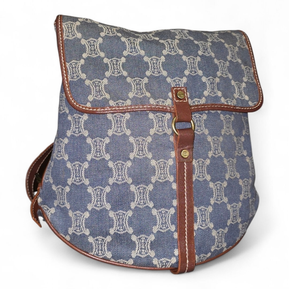 Celine Macadam Denim Backpack